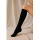 Black plain knee high socks