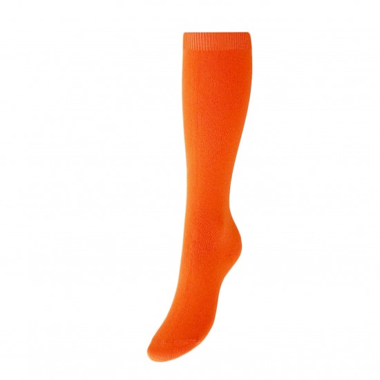 Oranžinės vienspalvės kojinės iki kelių