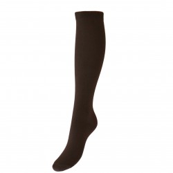 Dark brown plain knee high socks 