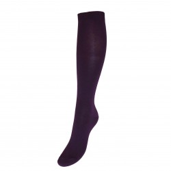 Dark purple plain knee high socks 