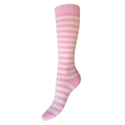 Striped knee high socks Pink light pink