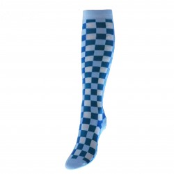 Blue knee high socks Quadrates