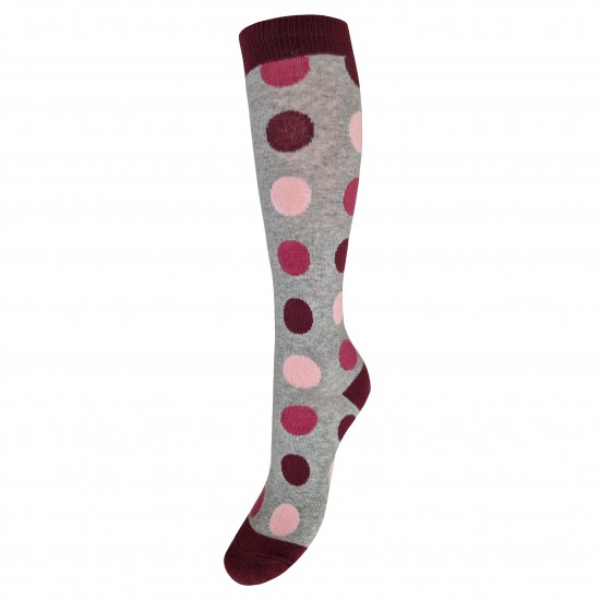 Grey knee high socks Colored bubbles