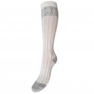 Light grey knee high socks Balls