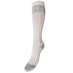 Light grey knee high socks Balls