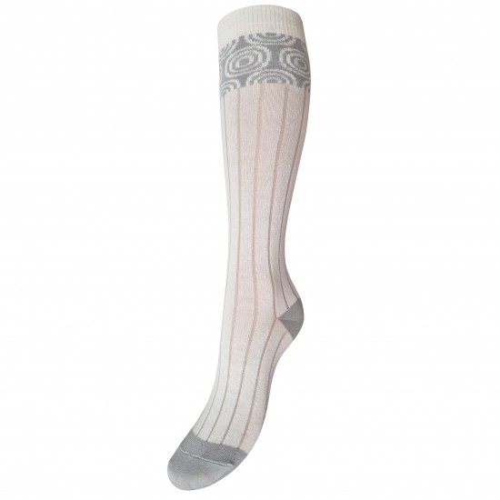 Light grey knee high socks Balls