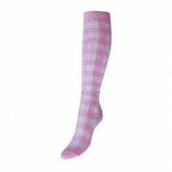 Light pink knee high socks Quadrates