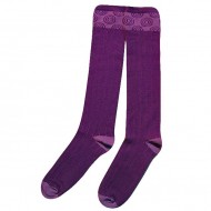 Violetinės kojinės iki kelių Rutuliukai
