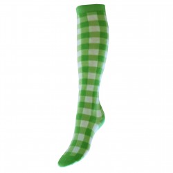 Green knee high socks Quadrates