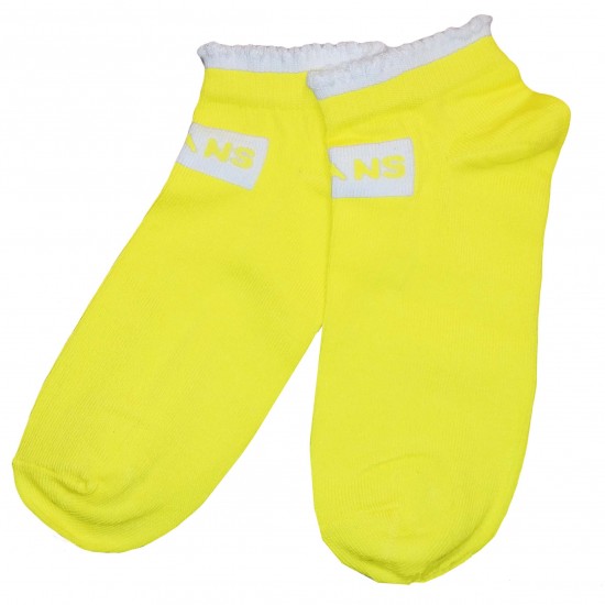 Sneaker socks for sport and leisure white yellow Jeans