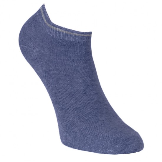 Sneaker socks for sport and leisure Denim with Stripe