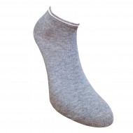 Sneaker socks for sport and leisure light grey with Stripe