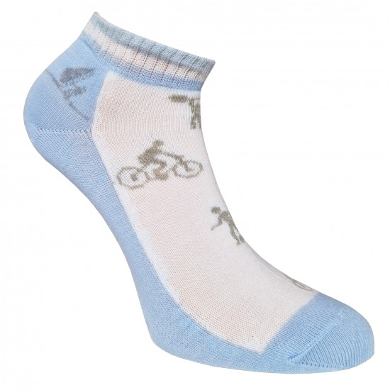 Non-slip sneaker socks for sport and leisure light blue Sport