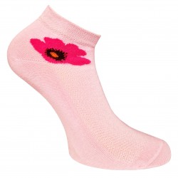 Sneaker socks for sport and leisure light pink Flower