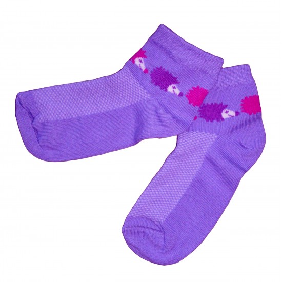 Sneaker socks for sport and leisure purple Hedgehog
