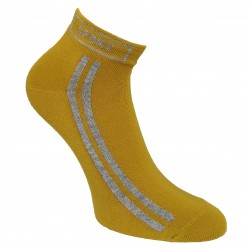 Trumpos sporto ir laisvalaikio kojinės su blizgučiu geltona Sport