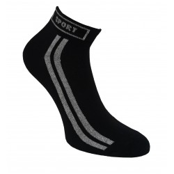 Trumpos sporto ir laisvalaikio kojinės su blizgučiu juoda Sport