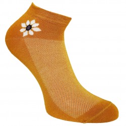 Bamboo sneaker socks for sport and leisure mustard Flower