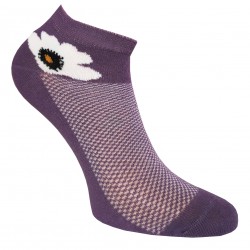 Bamboo sneaker socks for sport and leisure dark purple Poppy