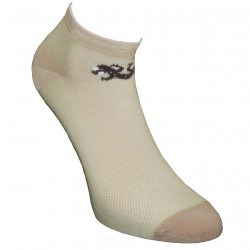 Non-slip sneaker socks for sport and leisure beige Lizard