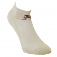 Non-slip sneaker socks for sport and leisure beige Horse
