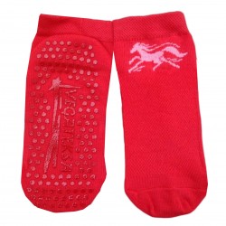 Non-slip sneaker socks for sport and leisure red Horse