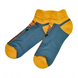 Sneaker dusty blue sport socks with a plush sole Zipper