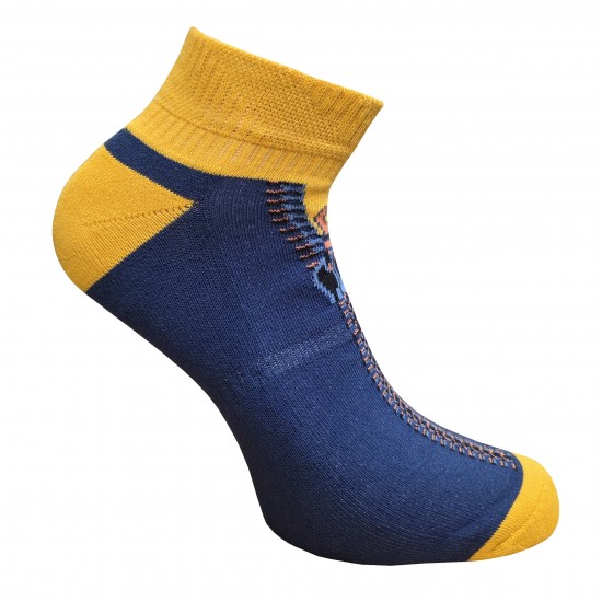 Sneaker blue sport socks with a plush sole Zipper