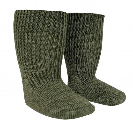 Labai švelnios Extra fine 95% merino vilnos Pilno Ripe kojinės Alyvuogių