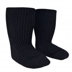 Very soft Extra fine 85% Merino wool Full Ripe socks Black