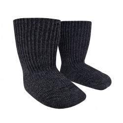 Very soft Extra fine 95% Merino wool Full Ripe socks Dark grey melange (Londra)