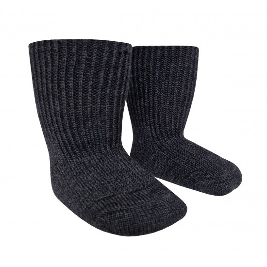 Labai švelnios Extra fine 95% merino vilnos Pilno Ripe kojinės Tamsiai pilka melanžas (Londra)