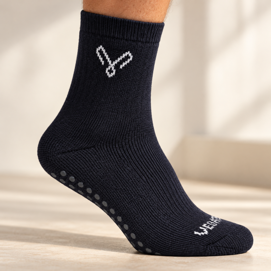 98% Merino Wool Terry House Socks with Grip Soles