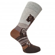 Patterned socks brown Tiger