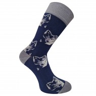 Patterned socks dark blue Wolf