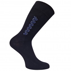 Men black patterned socks Spiral