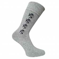 Men light grey patterned socks Lizards