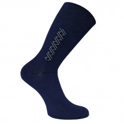 Men dark blue patterned socks Spiral