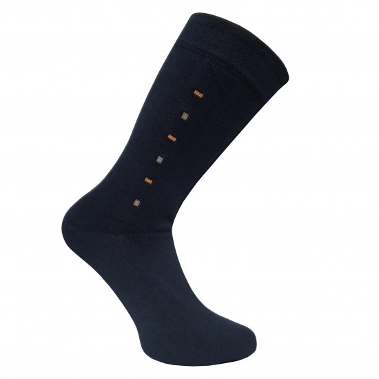 Men dark blue patterned socks Dots
