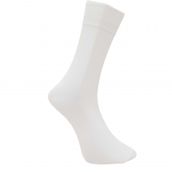 Men socks plain White
