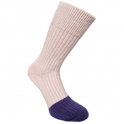 Warm thin 90% wool socks for women pink + violet