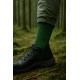 Technical active leisure socks with Coolmax fiber and Merino wool Dark green