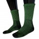 Technical active leisure socks with Coolmax fiber and Merino wool Dark green