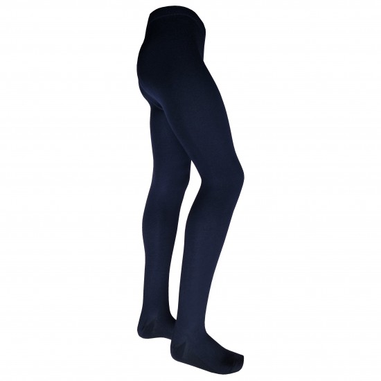 Thin 85% merino wool tights for mens Dark blue