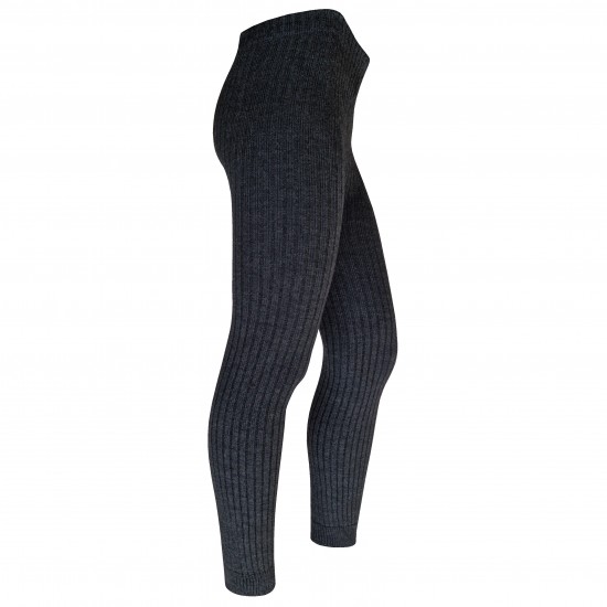100% Merino wool thick leggings for kids dark grey Londra