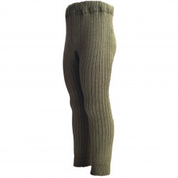 100% Wool thick leggings for kids Greenish denim
