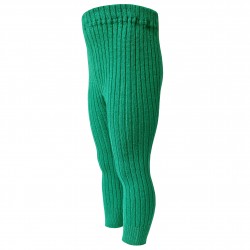 50% wool thick leggings for kids Green
