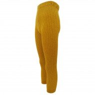 Merino wool and bamboo thick leggings for kids Mustard