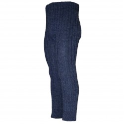 50% wool thick leggings for kids Blue