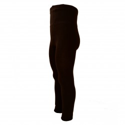 Dark brown plain thin leggings for kids 